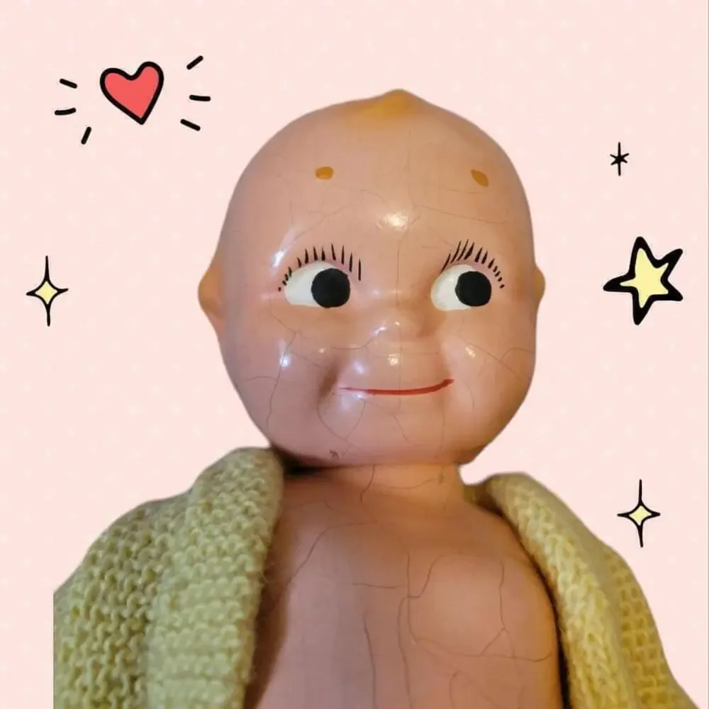 1930s Rose Oneil Kewpie, 12.5-inch Composition Doll Vintage